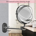 FUNTOUCH 5000mAh Rechargeable Wall Mounted Lighted Makeup Vanity Mirror - Image 5