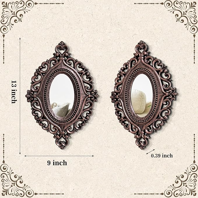 ZEXUIRU 4 Set. Rustic Wall Mirrors - Image 6