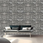 3D Wall Panels Peel and Stick in Black Grey Stone, Textured Faux Brick Wall - Image 8