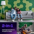 Acoustic Panels 12-Pack Soundproof Wall Panels 12"X10.4"X0.4" Sound Panels High - Image 2