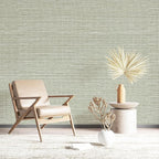 Simon&Siff Textured Grasscloth Peel and Stick Wallpaper 17.7"x394" Neutral Faux - Image 2