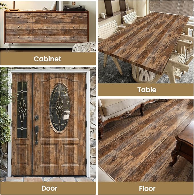 TANONE Wood Contact Paper Kitchen Peel and Stick Wallpaper, Self Adhesive - Image 8