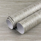 LACHEERY Taupe Grasscloth Wallpaper Textured Peel and Stick Fabric Wallpaper - Image 2