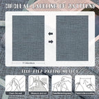 Amiya Grasscloth Wallpaper 17.3"x80" Blue Peel and Stick Faux Fabric Linen - Image 7