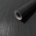 Dviolet Black Grasscloth Textured Fabric Contact Paper by Dviolet