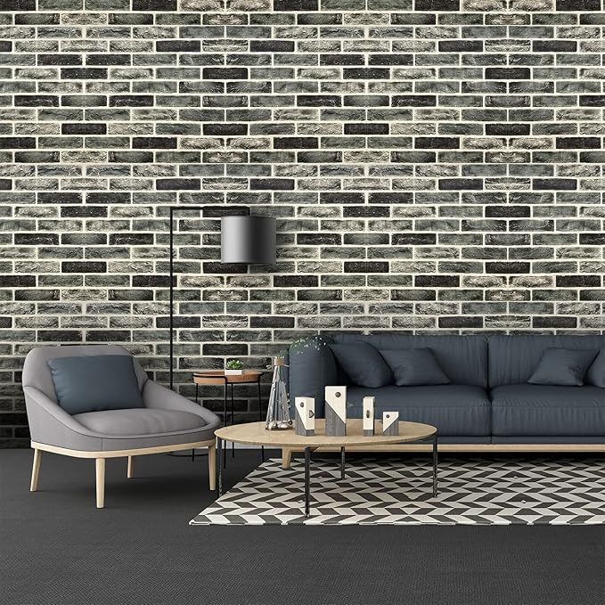 10-Pack 52 Sq.Ft 3D Wall Panels Peel and Stick 3D Faux Brick Wallpaper Peel and - Image 4