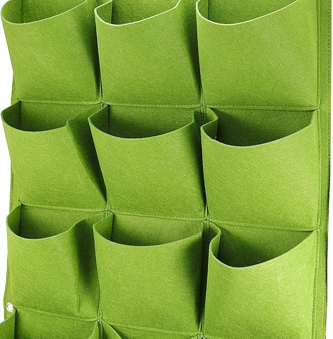 ZOENHOU 2 Pack Total 36 Roomy Pockets Green Vertical Garden Planter, - Image 5