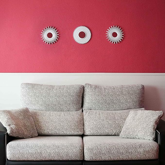 BONNYCO Wall Mirrors Pack of 3, Round White Mirrors - Image 6