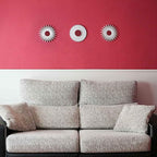 BONNYCO Wall Mirrors Pack of 3, Round White Mirrors - Image 6