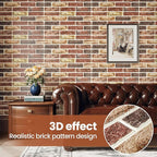 20 PCS 3D Wall Panels Brick Peel and Stick 26.7"x13.4" - Image 4