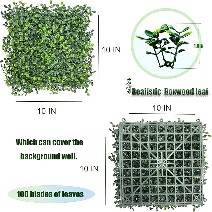 Artificial Grass Wall Backdrop, Garden and Indoor Outdoor Fake Plant Decor - Image 2