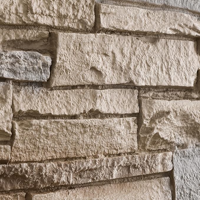 Faux Stone Wall Panels 2-Pack PU Stone Veneer Siding, Mortarless Faux Rock - Image 3
