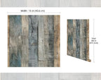 FLFK 16" x 384" Wallpaper Peel and Stick Blue-Gray Wood Contact Paper - Image 2