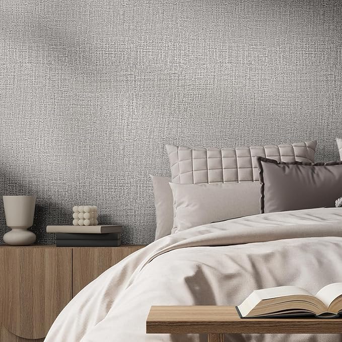 WADILE Grasscloth Peel and Stick Wallpaper 15.7in x 787.4in, Textured Contact - Image 2