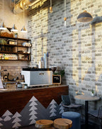 Guvana 17.3"×118" Brick Peel and Stick Wallpaper Brick Wallpaper Grey Brown 3D - Image 4