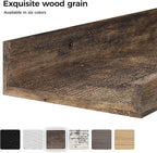 upsimples 6 Pack Wooden Floating Shelves, Wall Storage Decor Shelf - Image 3