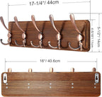 SKOLOO Rustic Pine Wood Wall Coat Rack - Image 4