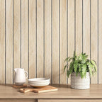 VEELIKE Large Roll Wood Wall Panels 30''x118'' White Oak Wood Slat Peel and - Image 7