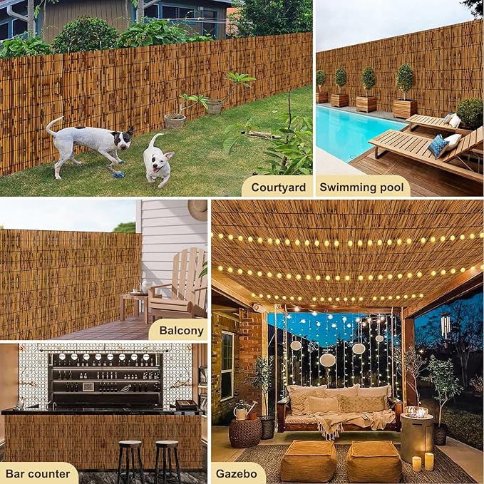 Bamboo Fencing–Handwoven, Bamboo Wall Panel Outdoor Privacy Reed Screening - Image 8