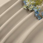 CUCRAF Light Beige Blackout Curtains 84 inch Length 2 Panels Set, Rod Pocket - Image 7