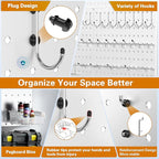 Peg Board, 6 Pack 16'' x 12'' White Pegboard Panels - Image 6