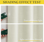 NICETOWN Natural Faux Linen Blackout Curtain Panels 24 inch Long, Thermal - Image 2