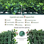 ODTORY Artificial Grass Wall Panels:16" X 12" 6P UV-Anti Greenery Boxwood - Image 3