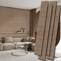 4 Pack Wood Panels for Wall, 106.3" × 11" Wood Slat Acoustic Panels for Wall by Ritollo