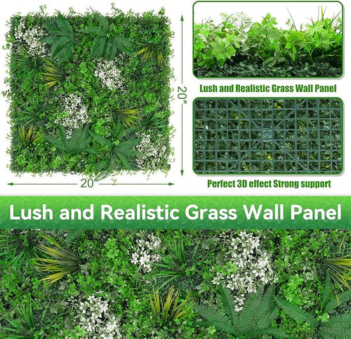 20"x20" Grass Wall Panels, Faux Green Wall Decor - Image 2