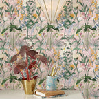 JiffDiff Floral Wallpaper Peel and Stick 17.3"x1181" Pink Farm Wildwood Stick - Image 7
