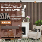 Avana Modern Acoustic Wood Wall Panels – 93.2x11.25 Inch Panels – Fits 94x12 - Image 4