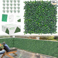 10x10Inch 10Pcs Grass Wall Panels, 4 Layers UV-Anti Boxwood Greenery Hedge by BCBLF