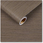CRE8TIVE Dark Brown Grasscloth Wallpaper Textured Wallpaper Stick and Peel by CRE8TIVE