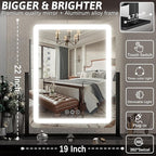 FENNIO Vanity Mirror with Lights 19"x22" - Image 6