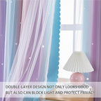 XiDi Purple Curtains for Bedroom, Curtain for Kids Room - Image 2