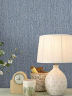 Grasscloth Peel and Stick Wallpaper Blue Contact Paper 15.7inch x 393.7inch - Image 6