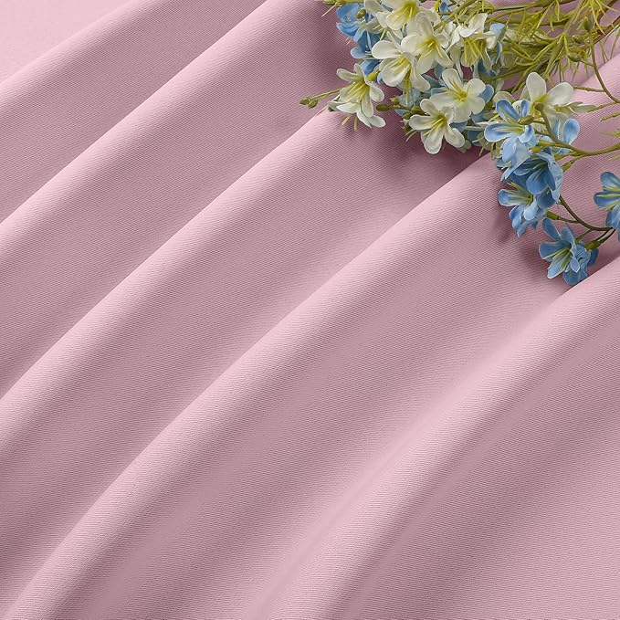 CUCRAF Light Pink Blackout Curtains Customize, Rod Pocket Room Darkening Curtain - Image 7
