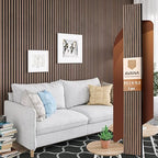 Avana Modern Acoustic Wood Wall Panels – 93.2x11.25 Inch Panels – Fits 94x12 by AvanaHome