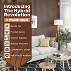 Avana Acoustic Wood Wall Panels – 47.2 X 12.6 Inch Walnut Acoustic Panels 1 PC - Image 2