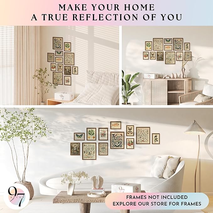 97 Decor 12 Pcs Cottagecore Wall Art Set - Image 4