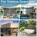 MTART Metal Privacy Screen 72" H x 47.2" Decorative Outdoor Privacy Screen - Image 7