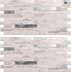 Peel and Stick Backsplash Tile Waterproof Removable PVC Wall Sticker 3D Faux by KOYNSLE