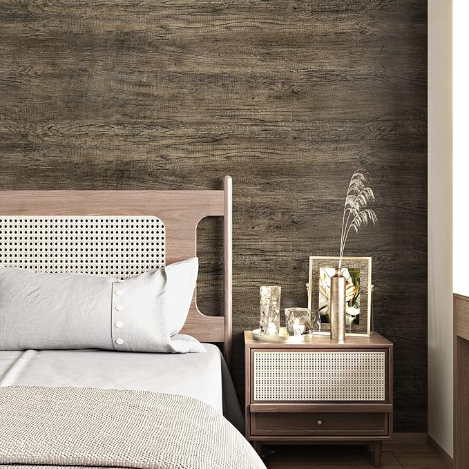 WESTICK Wood Countertop Wallpaper 394" x 15.8" Vintage Brown Wood Contact Paper - Image 6