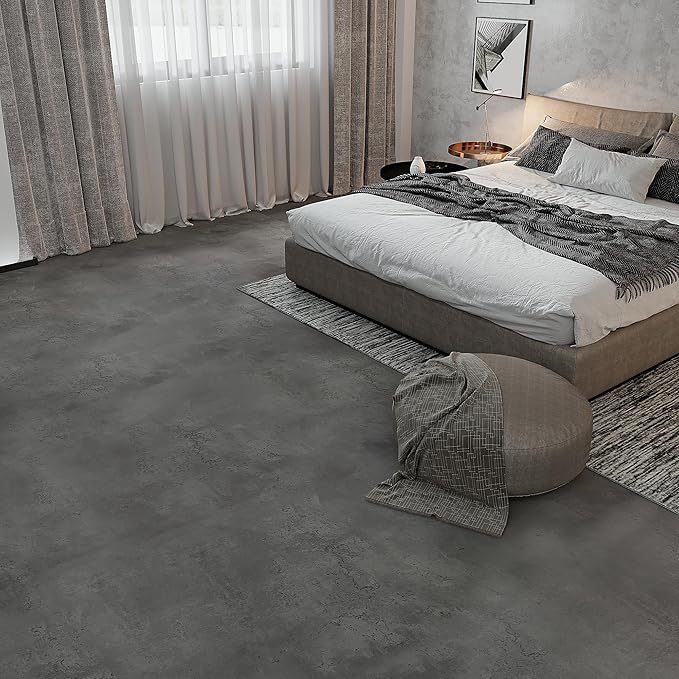 3yecao 24"×197" Thick Dark Grey Black Concrete Wallpaper Waterproof Charcoal - Image 8