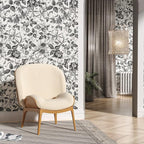 JiffDiff Floral Vintage Wallpaper Peel and Stick Wall Stick Black Rose - Image 6