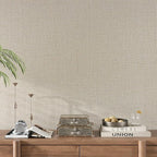 VEELIKE Beige Grasscloth Peel and Stick Wallpaper Textured Neutral Grasscloth - Image 5