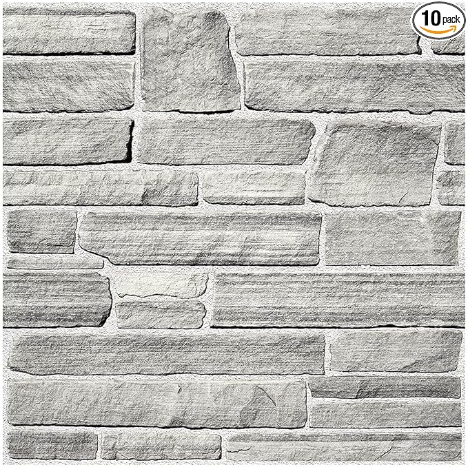 Commomy Peel and Stick Stone Wall Panels by CommomyDecor