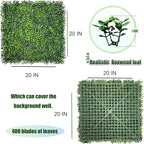 Artificial Boxwood Panels, Garden and Indoor Outdoor Plant Wall&Fence Covering - Image 2