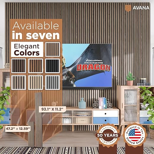Avana Modern Acoustic Wood Wall Panels –93.2x11.25 Inch Panels – Fits 94x12 - Image 7