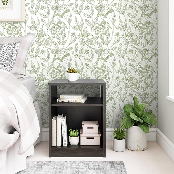 Timeet Peel and Stick Wallpaper Green Floral Wall Paper - Image 3